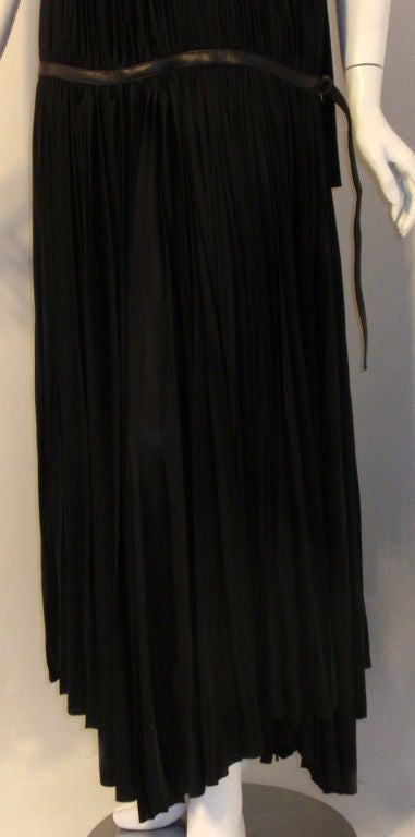 Prada Long Black Pleated Dress, Circa 1990 4