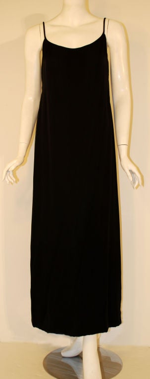 Galanos Long Black Chiffon Gown, Circa 1980's 6