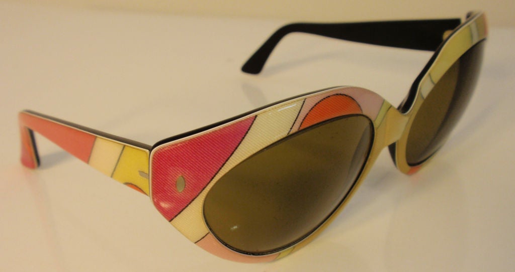 Emilio Pucci Mod Signature Print Sunglasses, Circa 1960s 1