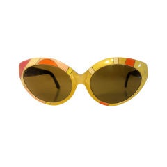 Retro Emilio Pucci Mod Signature Print Sunglasses, Circa 1960s