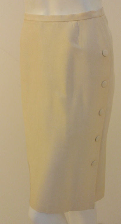 Madam Gres 2pc Cream Top and Skirt Set, Circa 1960 For Sale 2