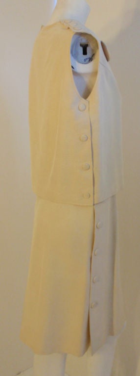 Madam Gres 2pc Cream Top and Skirt Set, Circa 1960 For Sale 4