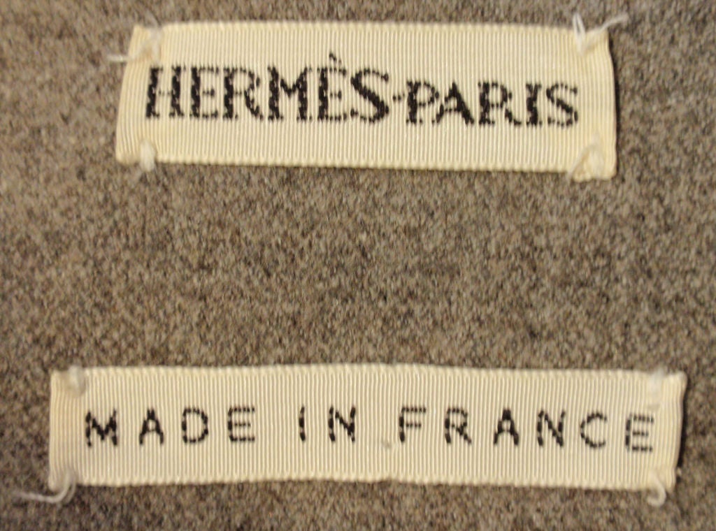 Hermes Gray Wool Skirt, Cica 1990