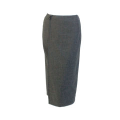 Hermes Gray Wool Skirt, Cica 1990