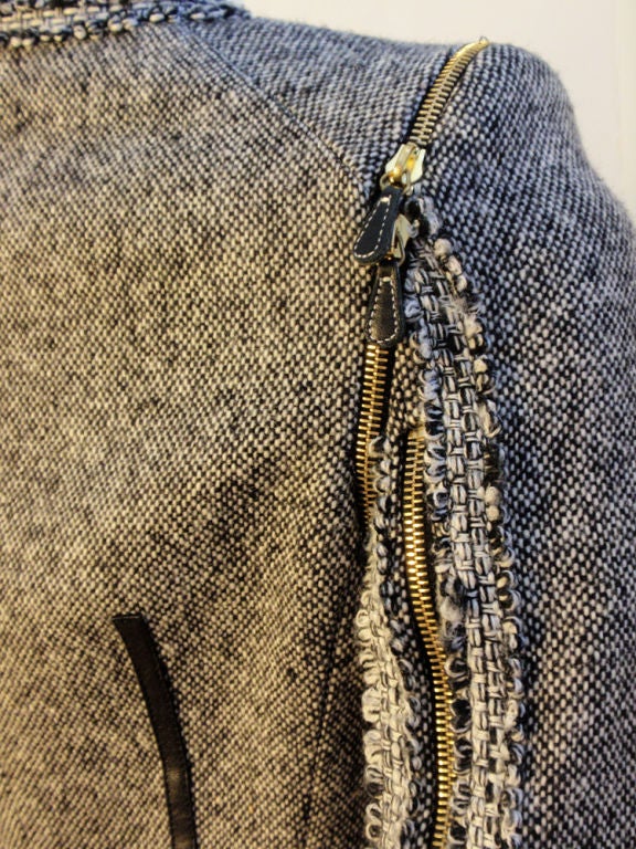 Alexander McQueen Tweed Jacket with Zipper Detail 2
