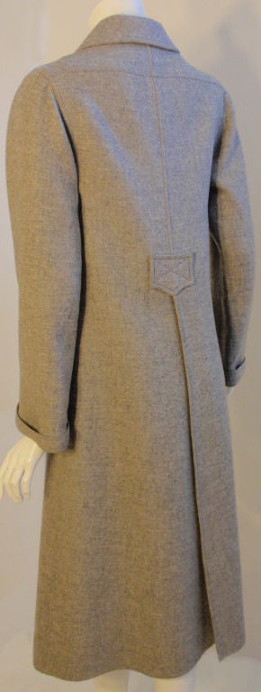 Courreges Gray Wool Coat Patch Pocket coat , 1960's Size 0 2