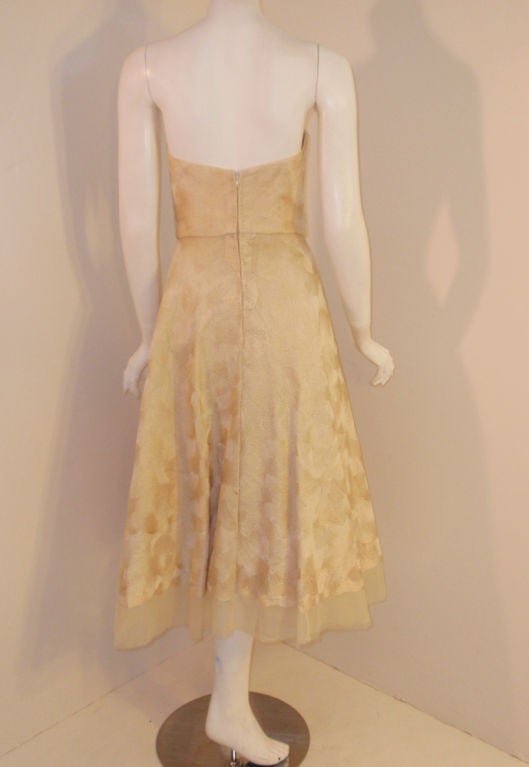 Elizabeth Mason Couture Strapless Dress w/ Bolero Jacket In Excellent Condition For Sale In Los Angeles, CA
