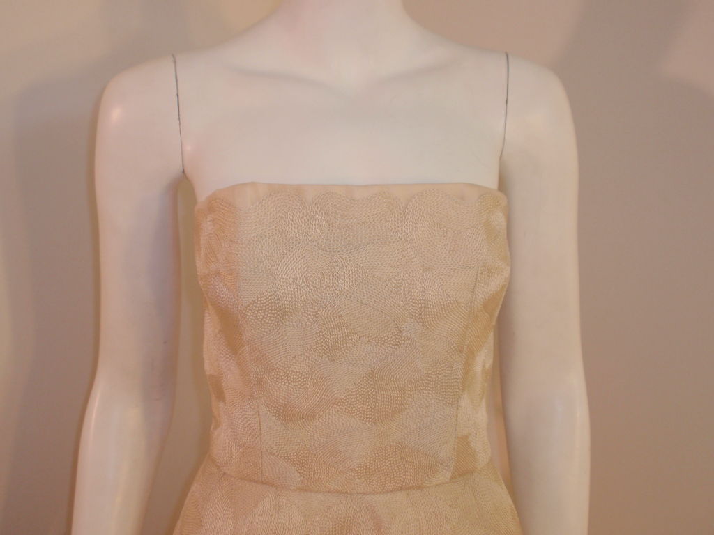 Elizabeth Mason Couture Strapless Dress w/ Bolero Jacket For Sale 1