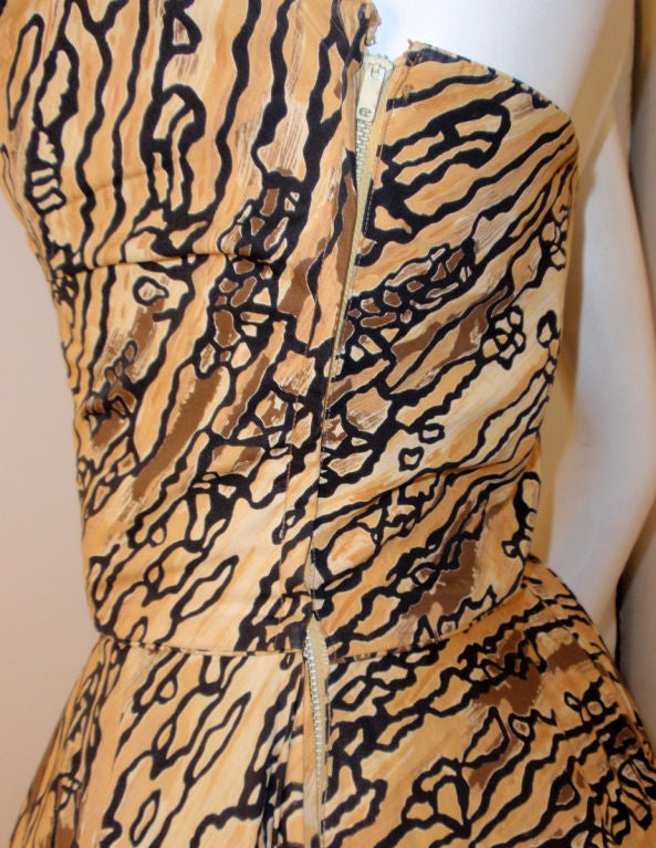 Ceil Chapman Vintage 2 pc Halter Dress w/ Bolero Jacket,  c 1950 5