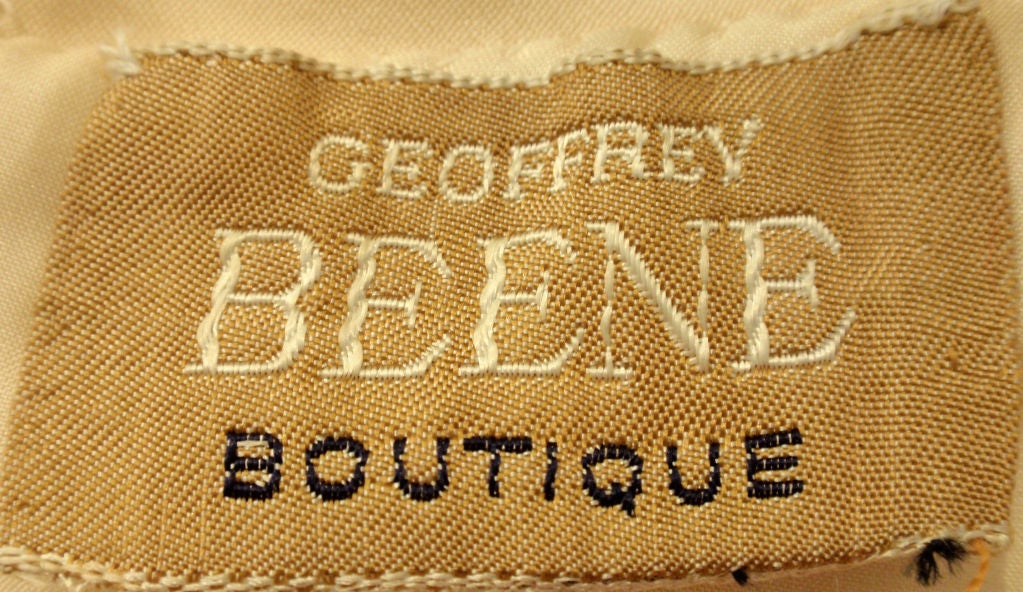 Geoffrey Beene Boutique Black and Cream Satin Dolly Dress, Circa 1960's ...