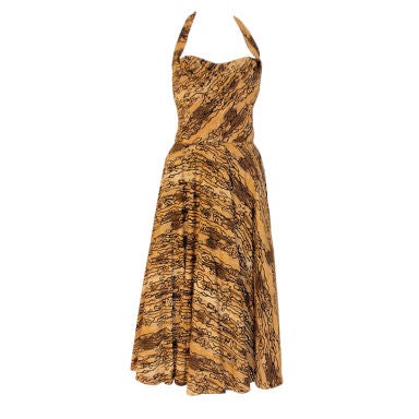 Ceil Chapman Vintage 2 Pc Halter Dress W Bolero Jacket C 1950