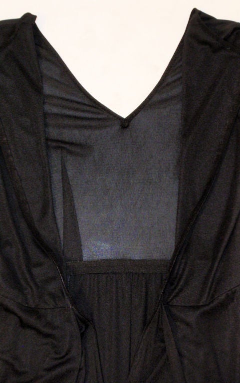 Emilio Pucci Black Long Sleeve Belted Jersey Cocktail Dress, circa 1970 5