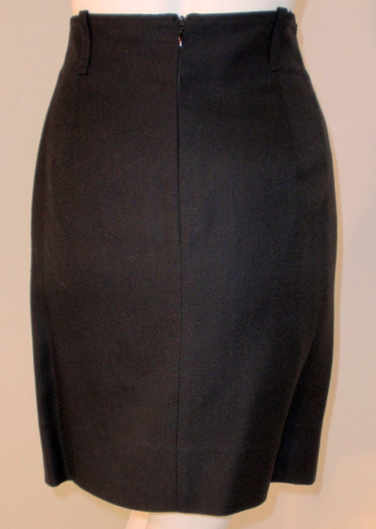 Courreges Black 2-piece Skirt Ensemble with fishnet sleeve Jacket 4-6 For Sale 6
