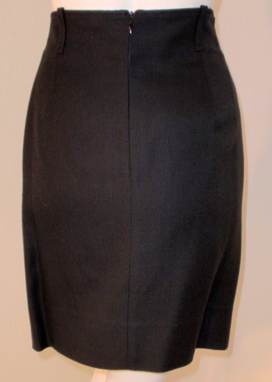 Courreges Nero 2 pezzi con gonna e giacca con maniche a rete 4-6 in vendita 6
