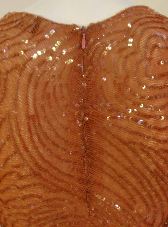 Giorgio di Sant' Angelo Copper Stretch Mesh Sequined Top, 1980's 2