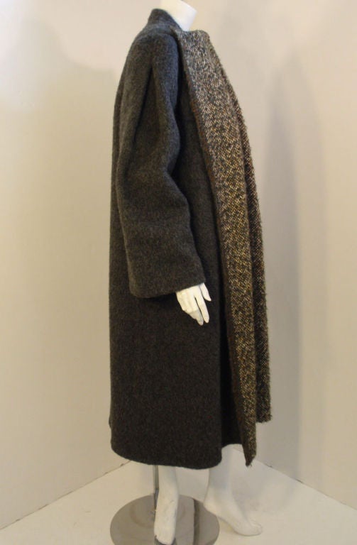 Women's Pauline Trigere 3 Pc. Wool Tweed Overcoat, Top and Skirt, c 1980