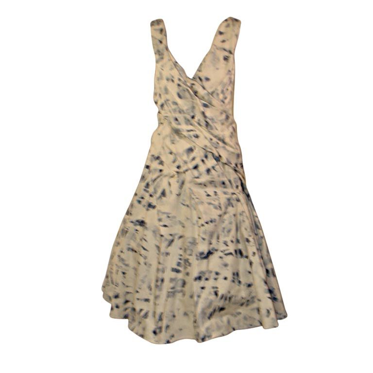 John Galliano Bleached Denim Dress w/ Crinoline, c 2000's