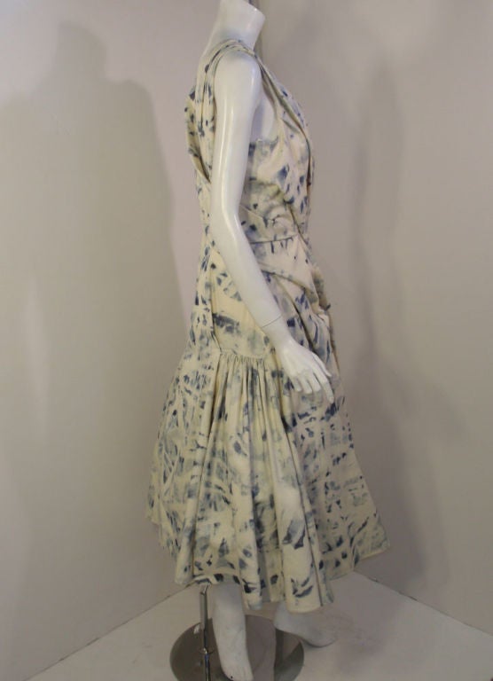 Women's John Galliano Bleached Denim Dress w/ Crinoline, c 2000's