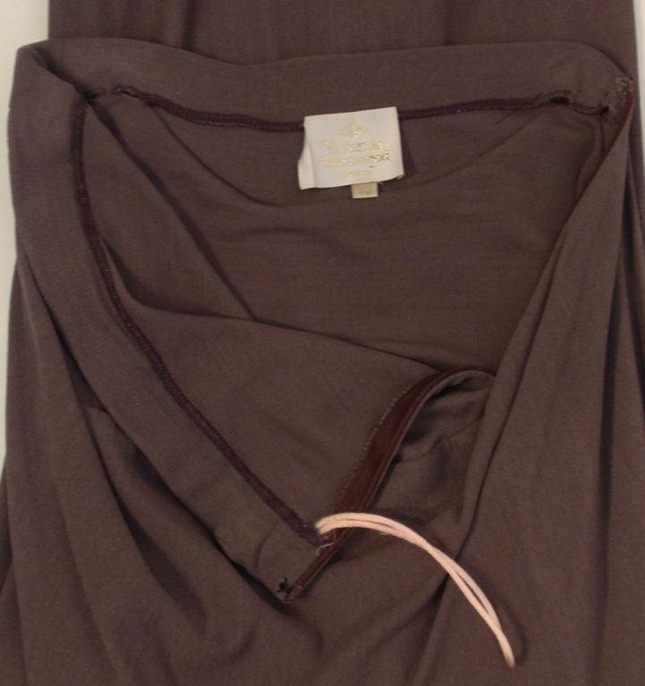 Vivienne Westwood Purple Knit Skirt with Drape, circa 2000 7