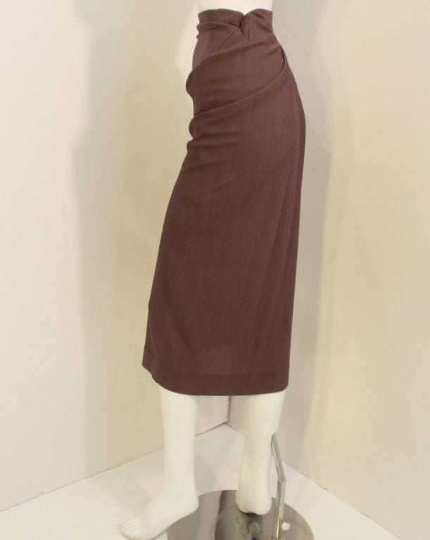 Vivienne Westwood Purple Knit Skirt with Drape, circa 2000 1