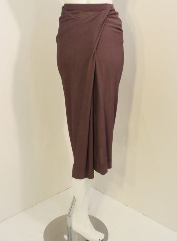 Vivienne Westwood Purple Knit Skirt with Drape, circa 2000 2