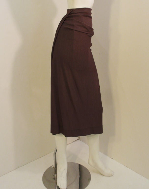 Vivienne Westwood Purple Knit Skirt with Drape, circa 2000 3
