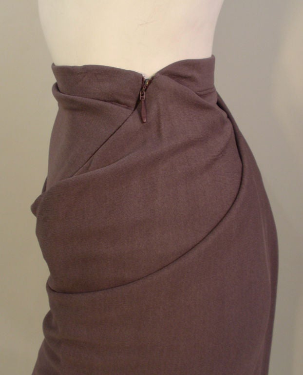 Vivienne Westwood Purple Knit Skirt with Drape, circa 2000 5