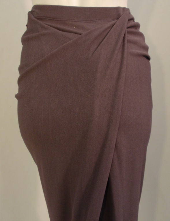 Vivienne Westwood Purple Knit Skirt with Drape, circa 2000 6