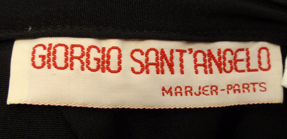 Noir Giorgio Sant'Angelo - Jupe noire perlée et brodée, c. 1980 en vente
