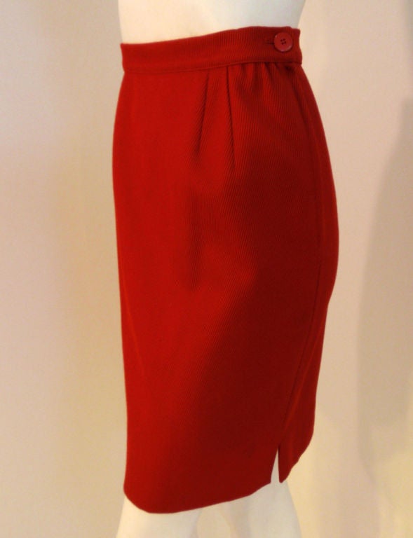 Valentino Red Cord 2-Piece Suit, Jacket and Pencil Skirt 5