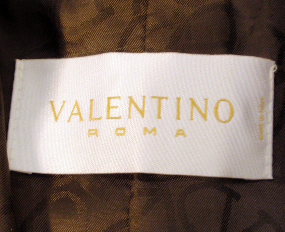 Valentino Brown Tweed Fitted Jacket w/ Brown Trim