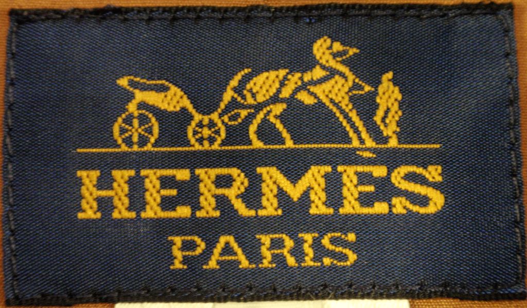 Women's Hermes Brown Wool Jacket w/ Black Velvet Collar & Metal Buttons