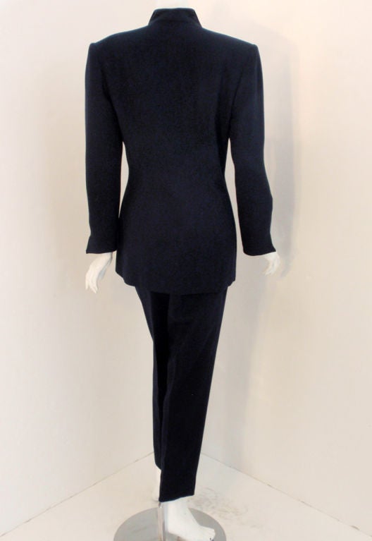 blue dior suit