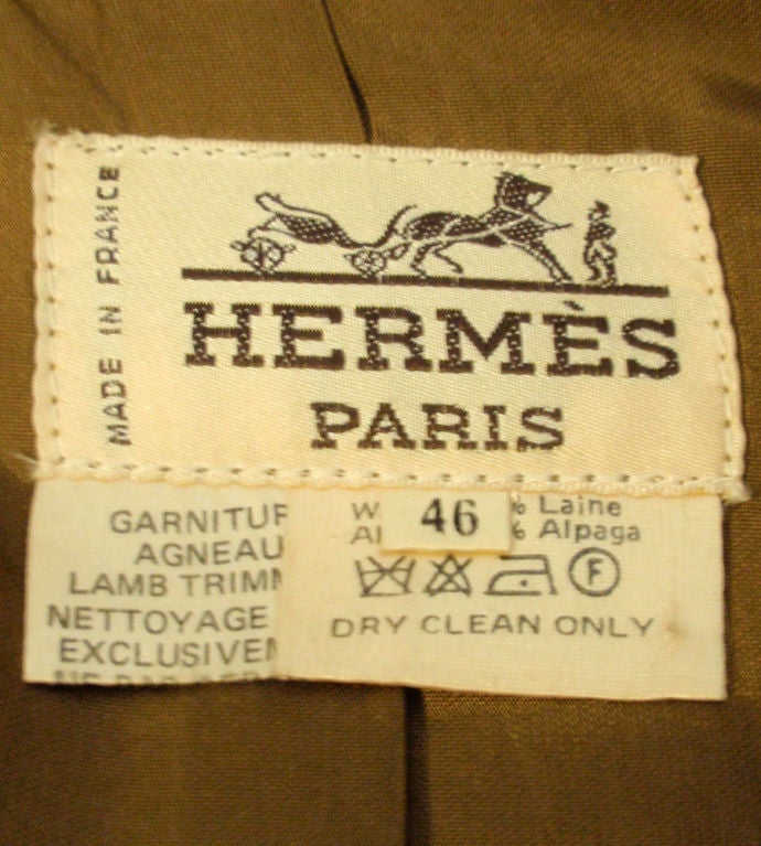 Hermes Brown Plaid  Wool 2 pc. Single Breasted Skirt Suit