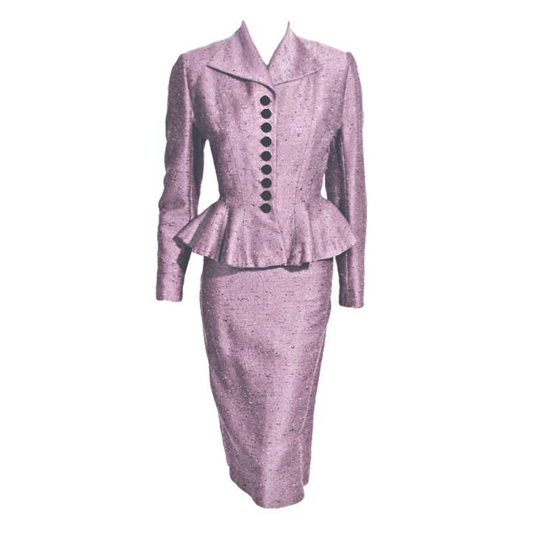 Lilli Ann Vintage 2 pc. Lavender Skirt Suit, c. 1940's at 1stdibs