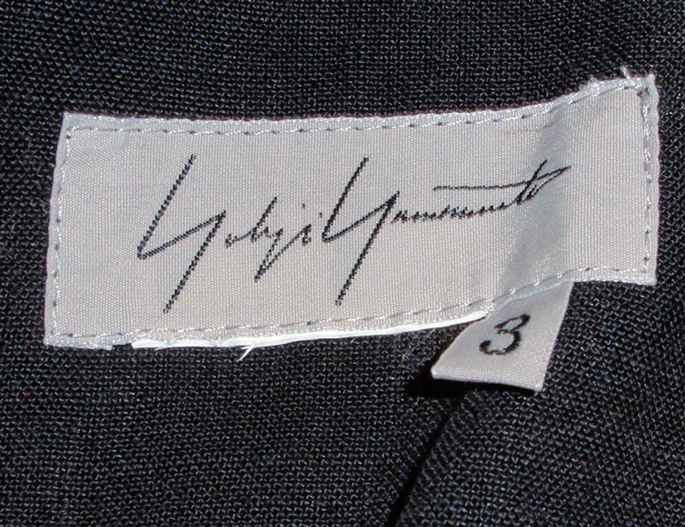 Women's Yohji Yamamoto Long Black Linen Frock Coat