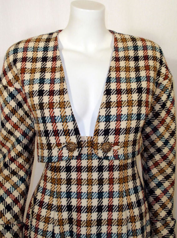 Women's Christian Lacroix 2 piece Houndstooth Wool Skirt Suit