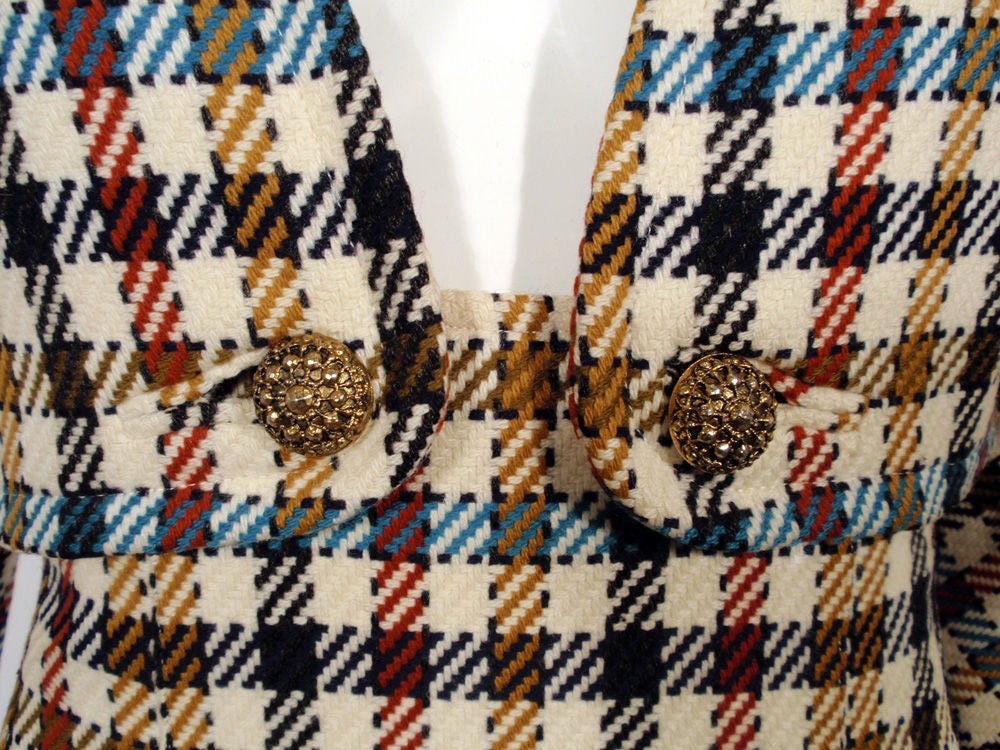 Christian Lacroix 2 piece Houndstooth Wool Skirt Suit 3