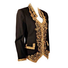 Adolfo Black Jacket w/Gold Trim 2