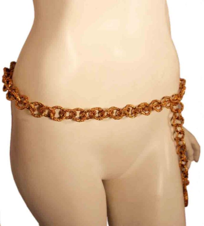 Chanel Gold Baroque Chain Link Belt with 