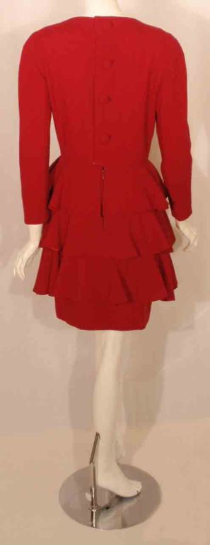 Scaasi Red Cocktail Dress 2