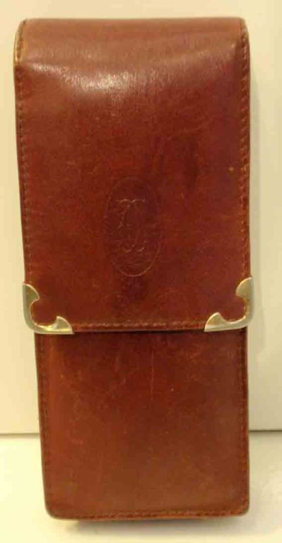 Cartier Burgundy Leather Sunglass Case 2