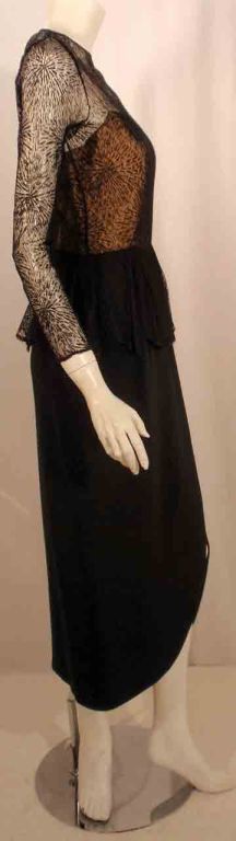 Nero Jean Louis - Vestito da cocktail in pizzo nero in vendita