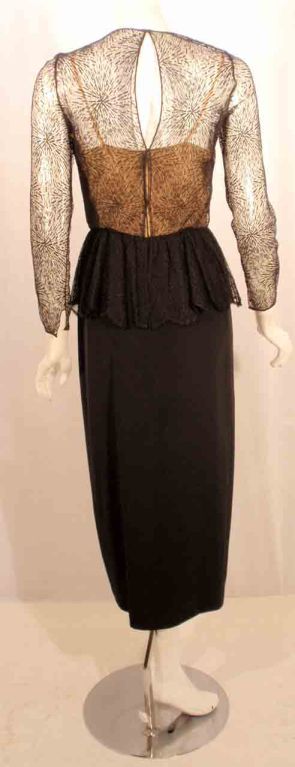 Donna Jean Louis - Vestito da cocktail in pizzo nero in vendita