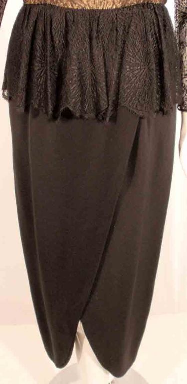 Jean Louis Black Lace Cocktail Dress For Sale 2