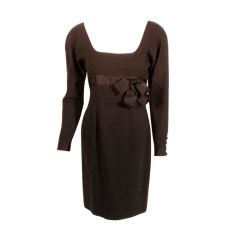 Carolyne Roehm Black Cocktail Dress w/Bow 5