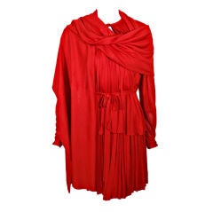 Geoffrey Beene Red Jersey Knit 3 Pc Ensemble, Skirt, Top, Wrap 11