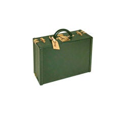 Louis Vuitton Dark Green Leather Briefcase