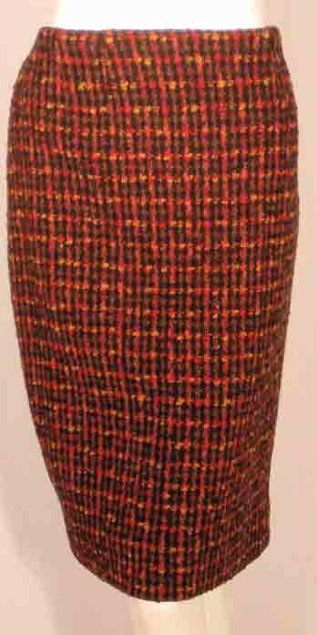 Bonnie Cashin 2pc Red Wool Tweed Coat and Skirt Set, Circa 1960's For Sale 2