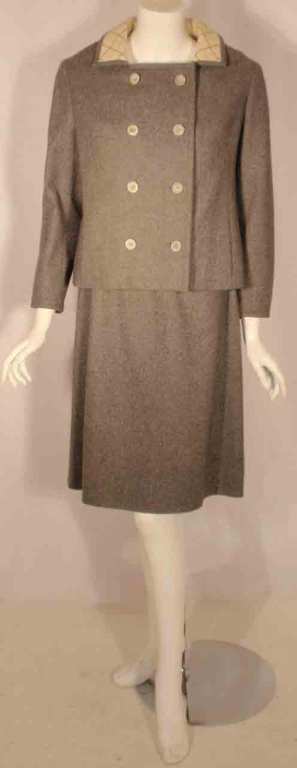 Maggie Rouff 2pc Wool Coat and Dress Set In Good Condition In Los Angeles, CA